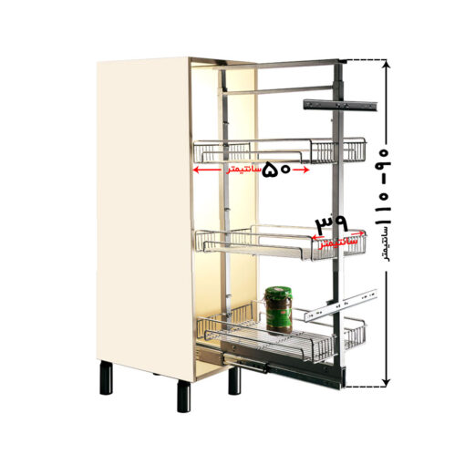 سبد سوپر ریل وسط بهینه با ارتفاع 110-90 سانت ویونیت 50- 45 سانت