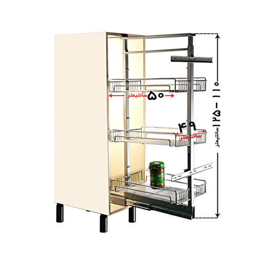 سبد سوپر ریل وسط بهینه با ارتفاع 125-110 سانت 60-55 سانت